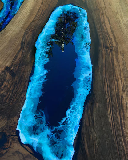 Epoxy Wood Round Coffee Table